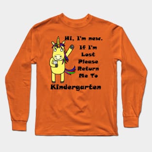 Kindergarten Unicorn Long Sleeve T-Shirt